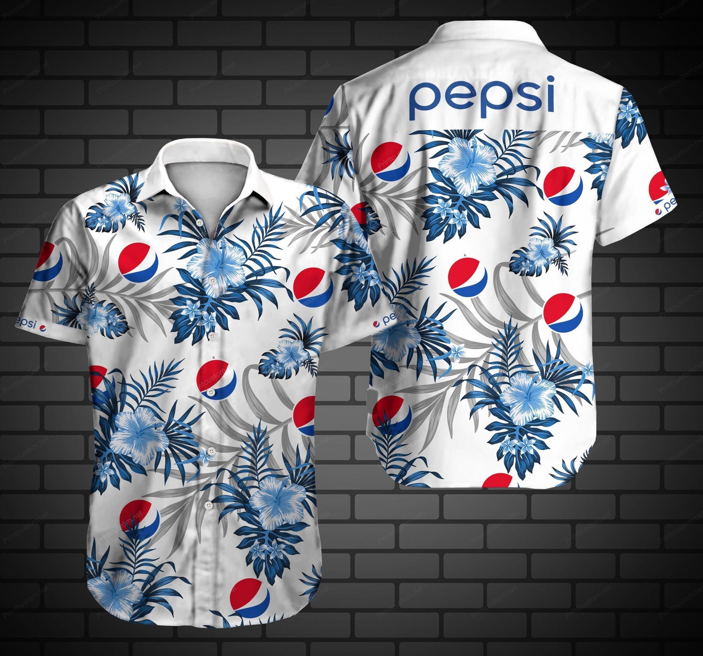 Pepsi Hawaii Shirt Ver4 Summer Button Up Shirt For Men Beach Wear Short Sleeve Hawaii Shirt