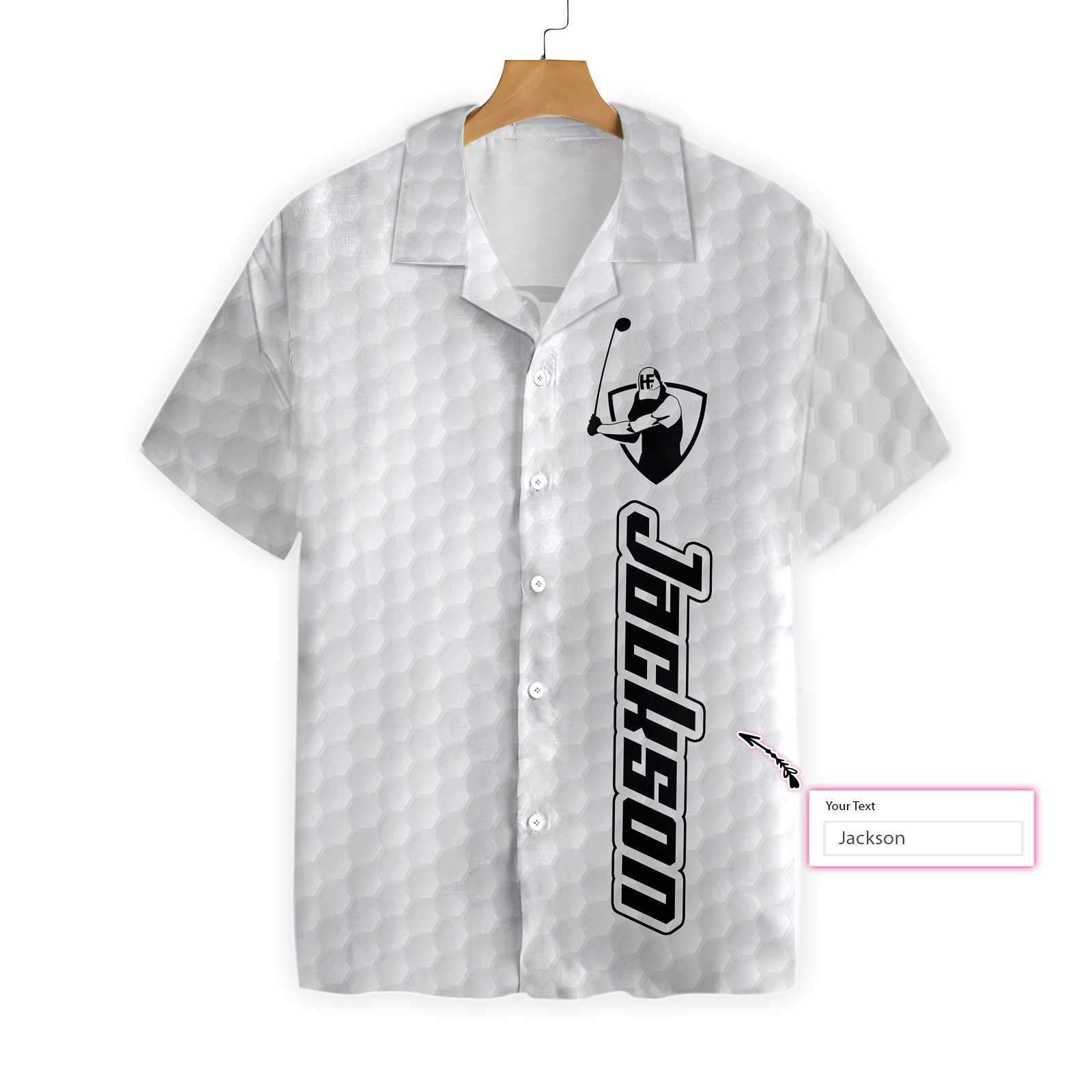 Personalized Golf Texture With Logo Ez20 0502 Custom Hawaiian Shirt Big And Tall Hawaiian Shirts