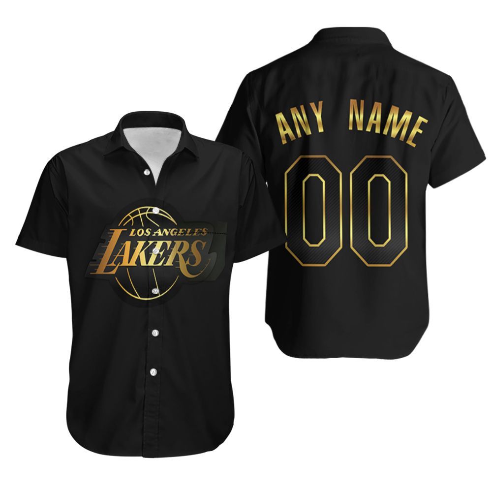black and gold lakers shirt