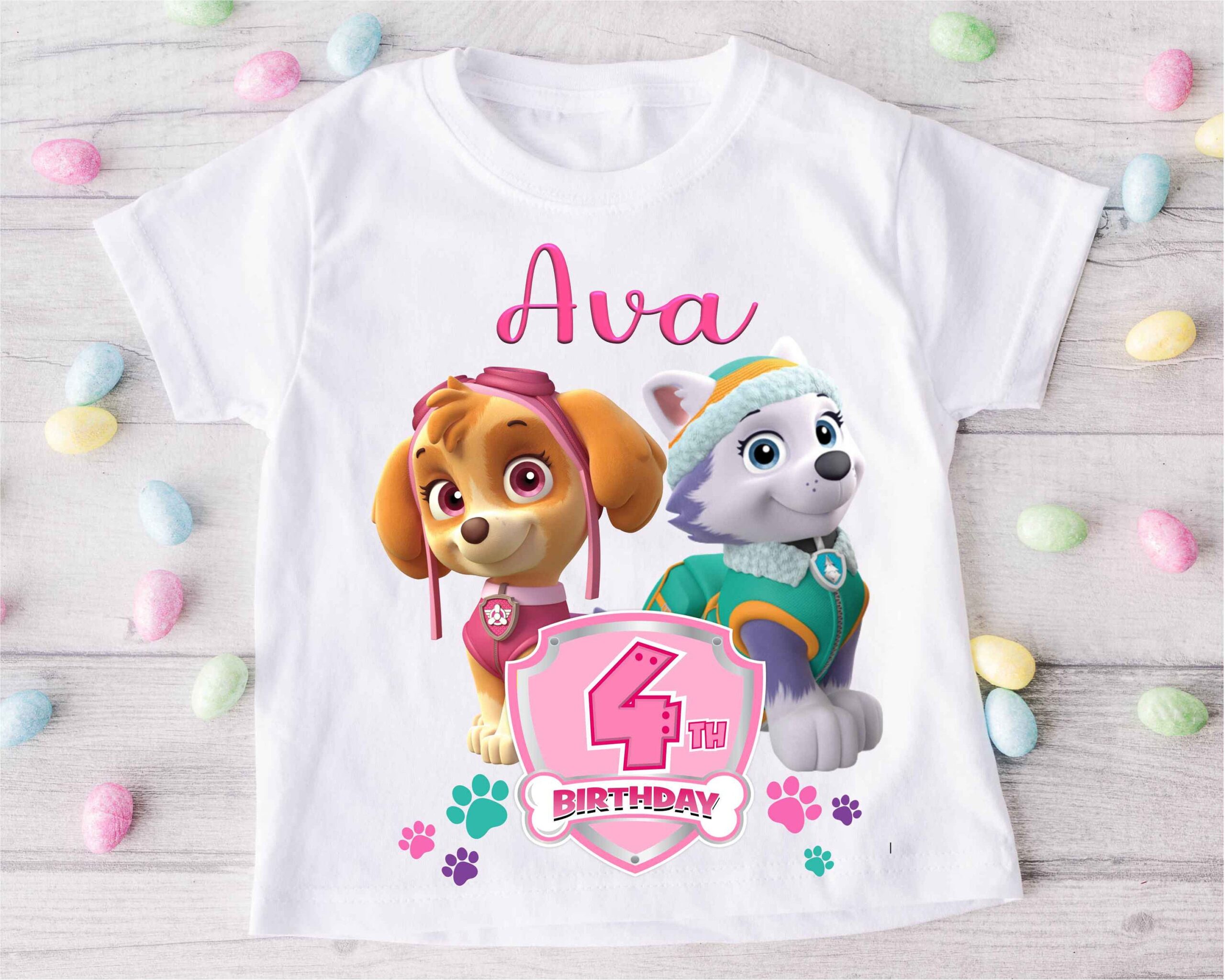 Personalized Paw Patrol Inspired Matching Birthday Shirt