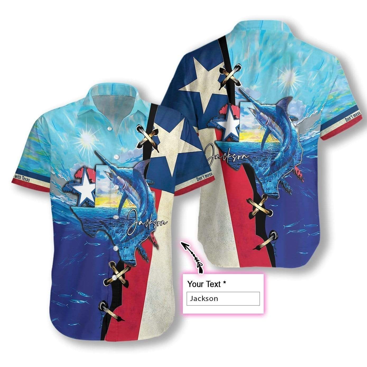 Personalized Texas Fishing Hawaiian Aloha Shirts Custom Name #dh Big And Tall Hawaiian Shirts
