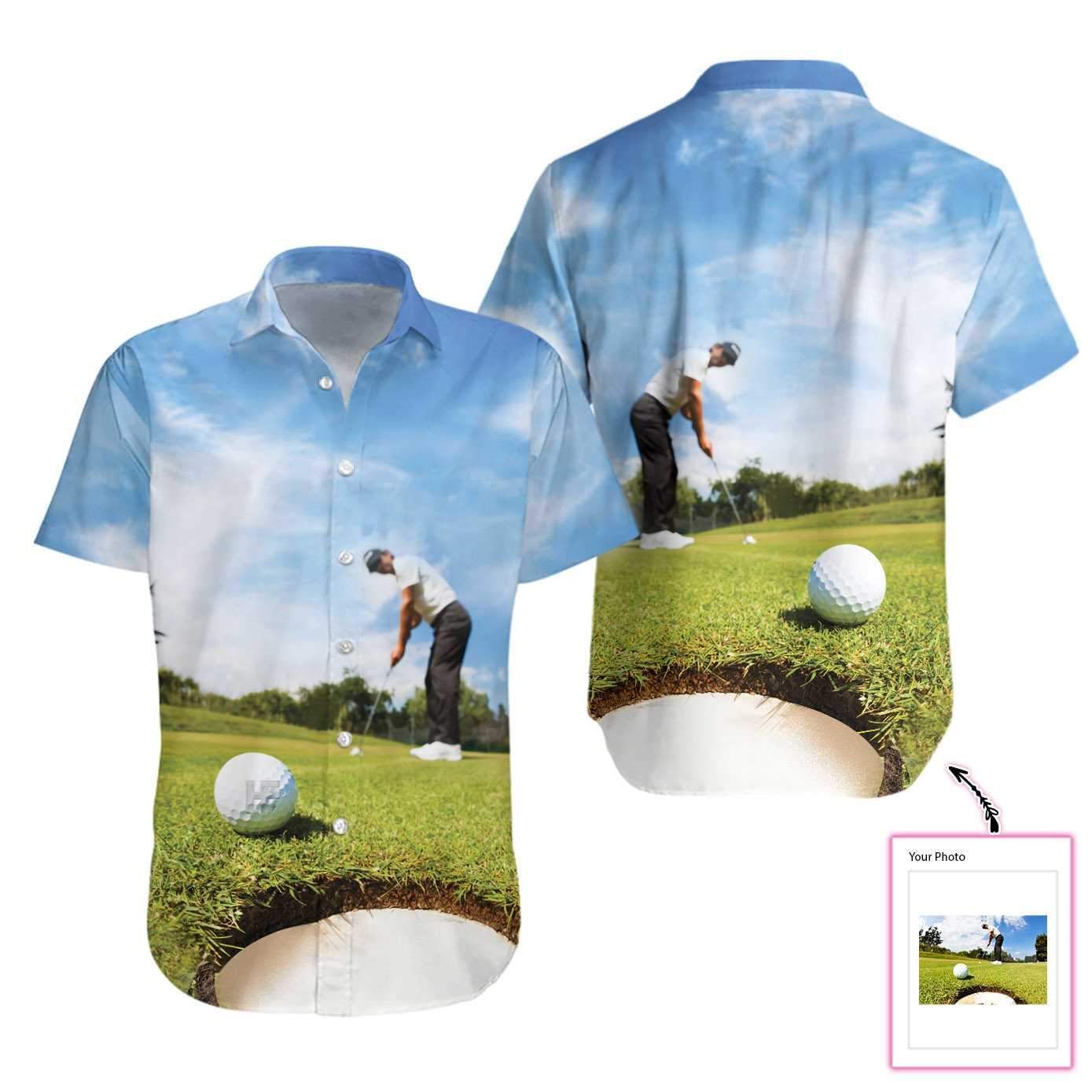 Photo Golfer Customize Photo Ez16 2412 Custom Hawaiian Shirt