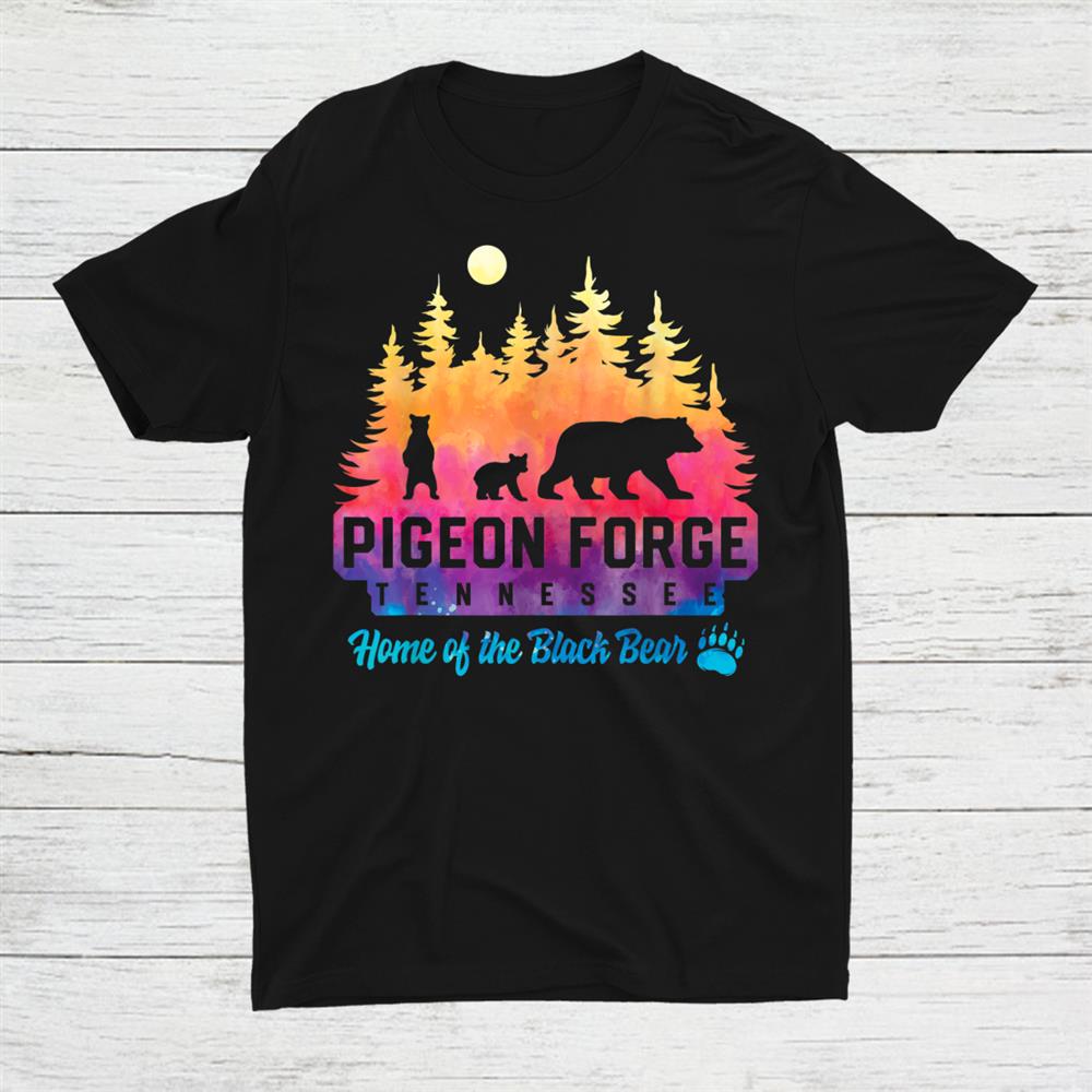 Pigeon Forge Tennessee Bear Great Smoky Mountains Tie Dye Shirt