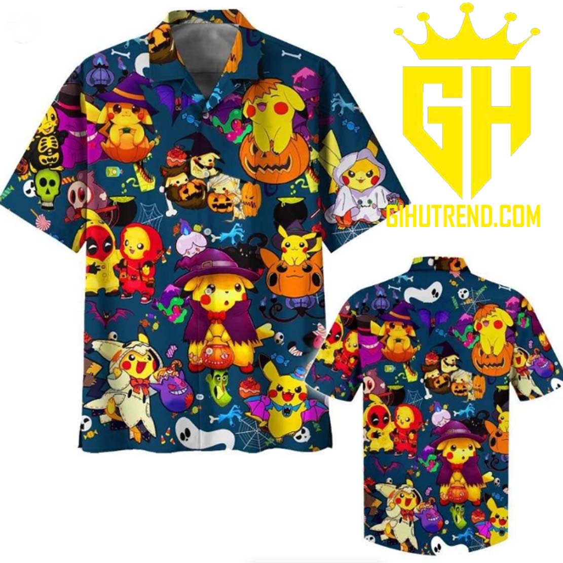 Pikachu Halloween Pokemon Hawaiian Shirt
