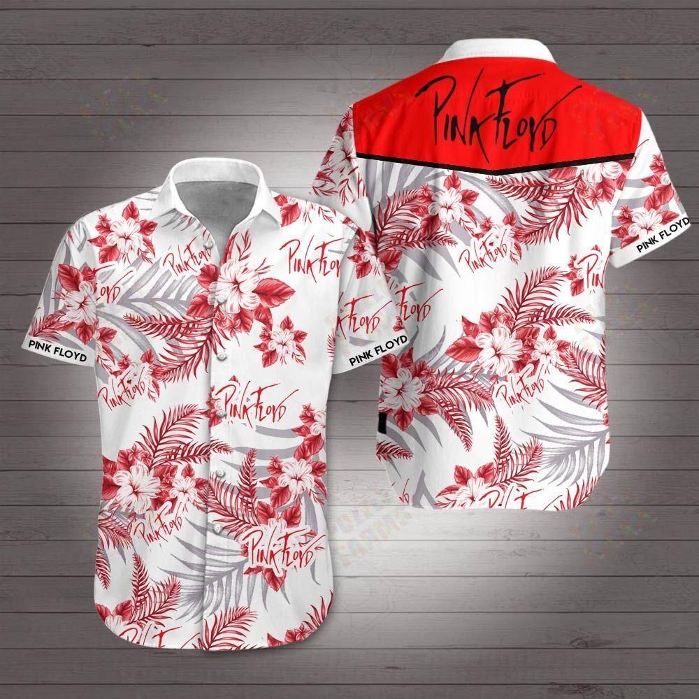 Pinkfloyd Music Band Hawaii Shirt Summer Button Up Shirt For Men Beach Wear Short Sleeve Hawaii Shirt