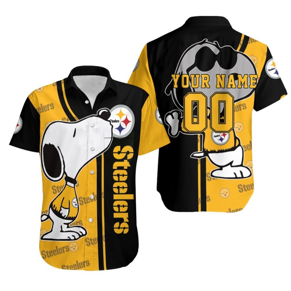 Pittsburgh Steelers Snoopy 3d Personalized Hawaiian Shirt