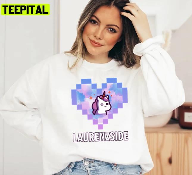 Pixel Art Youtuber Uniorn Laurenzside Unisex Sweatshirt