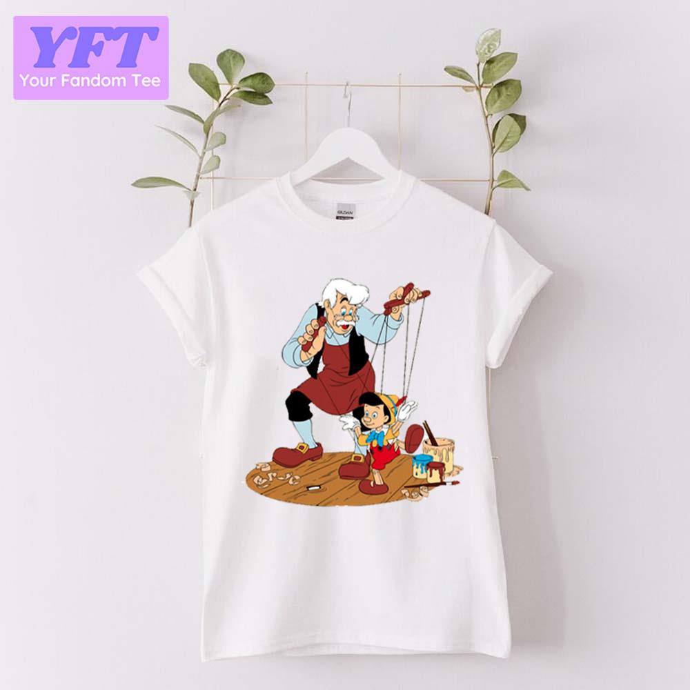 Playing With Dad Blue Pinocchio Disney Unisex T-Shirt