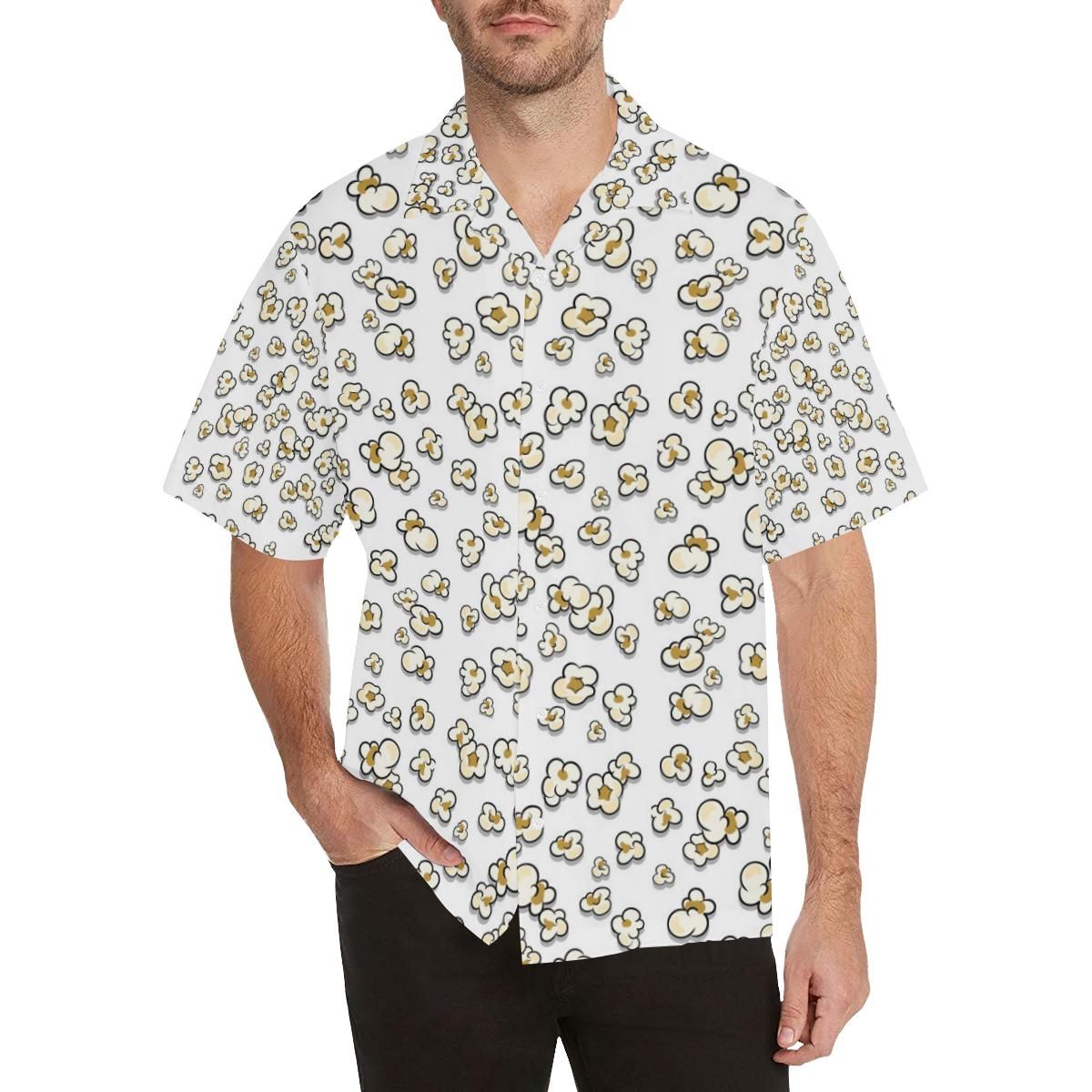 Popcorn Pattern Print Design 04 Men’s All Over Print Hawaiian Shirt (model T58)