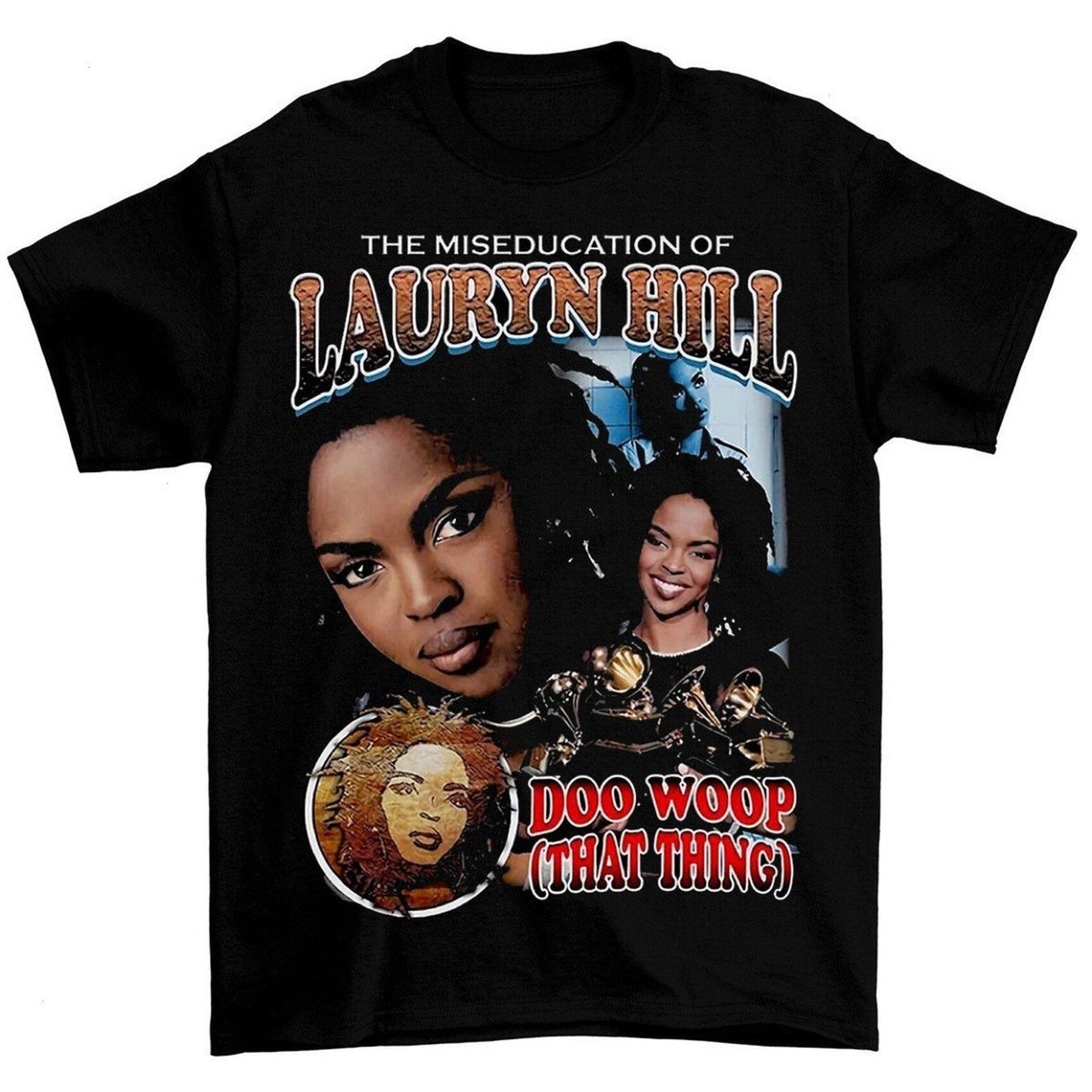 Portrait Of Lauryn Hill Retro Vintage Unisex T-Shirt
