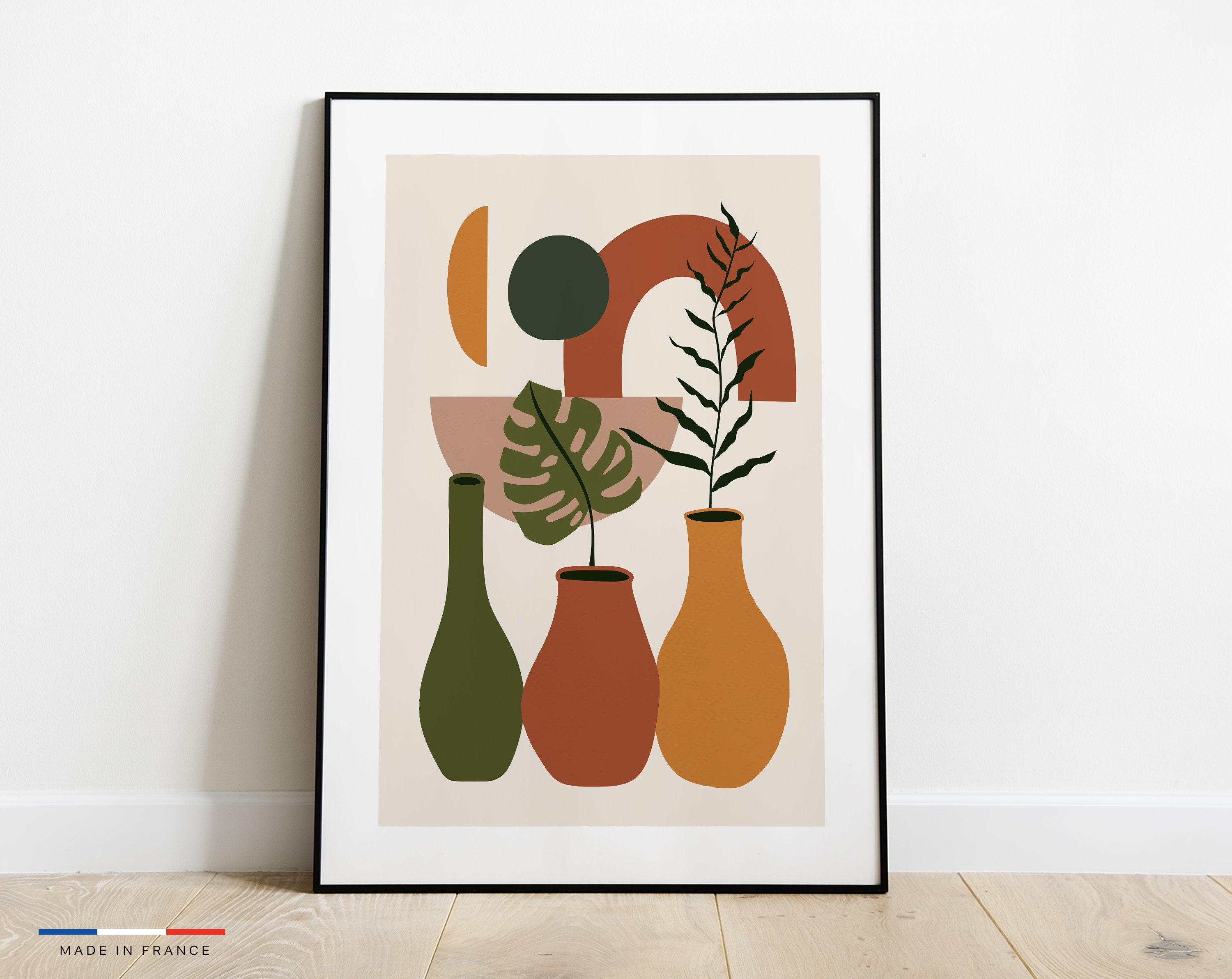 Poster Abstract plants - Poster vases with abstract shapes