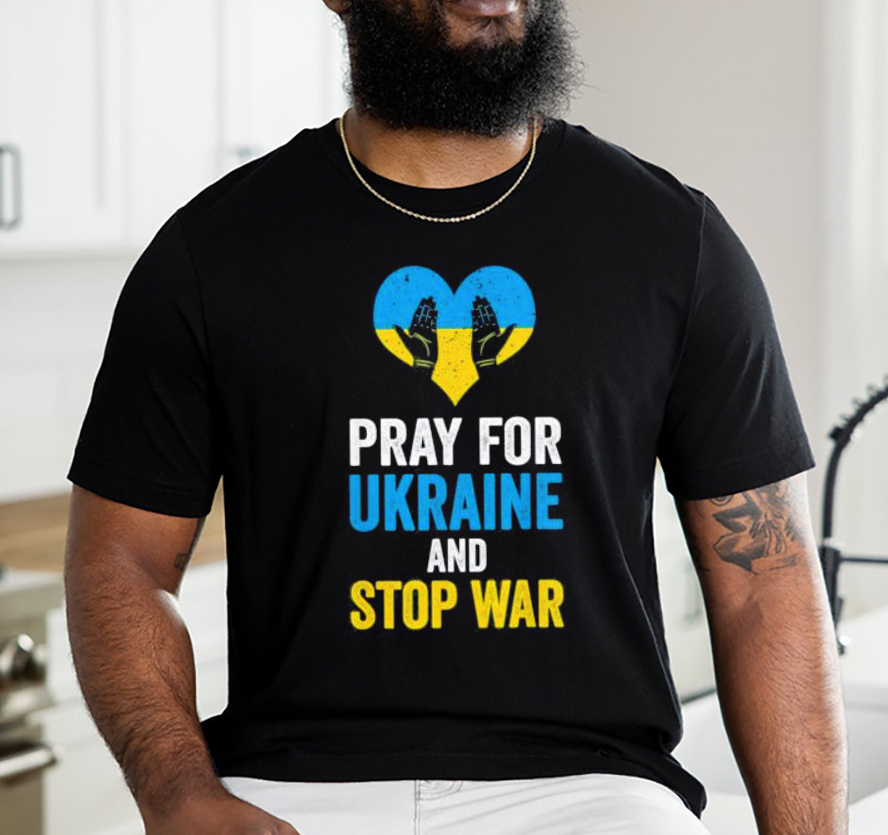 Pray For Ukraine And Stop War Flag Shirt