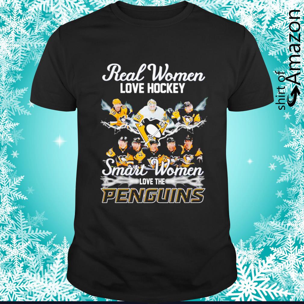 Premium HOT Real women love hockey smart women love the Penguins t-shirt