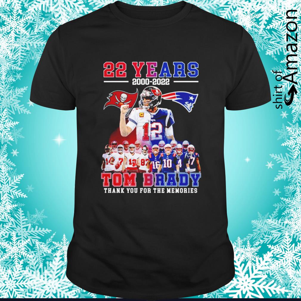 Premium HOT Tom Brady 22 years 2000-2022 Thank you for the memories t-shirt