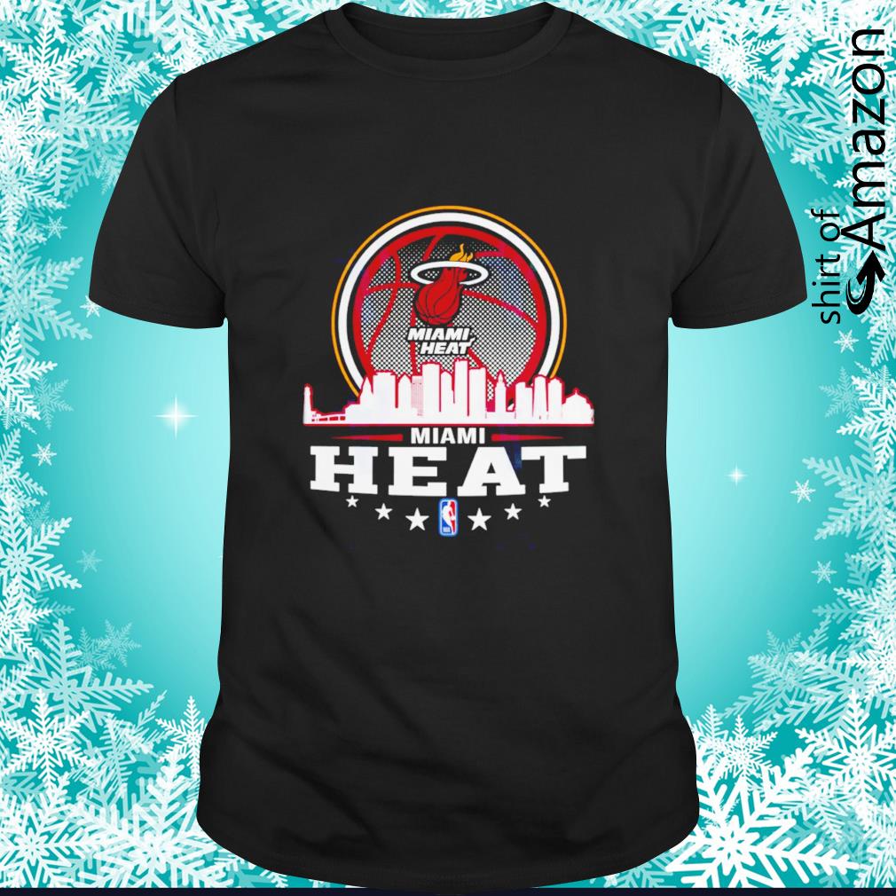 Premium Miami Heat NBA City Skyline t-shirt