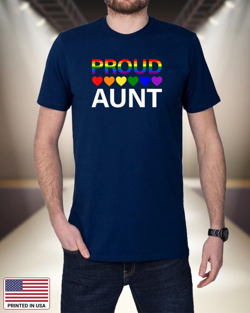 Proud Aunt Rainbow LGBT Flag Hearts Free Aunt Hugs Pride Svt0G