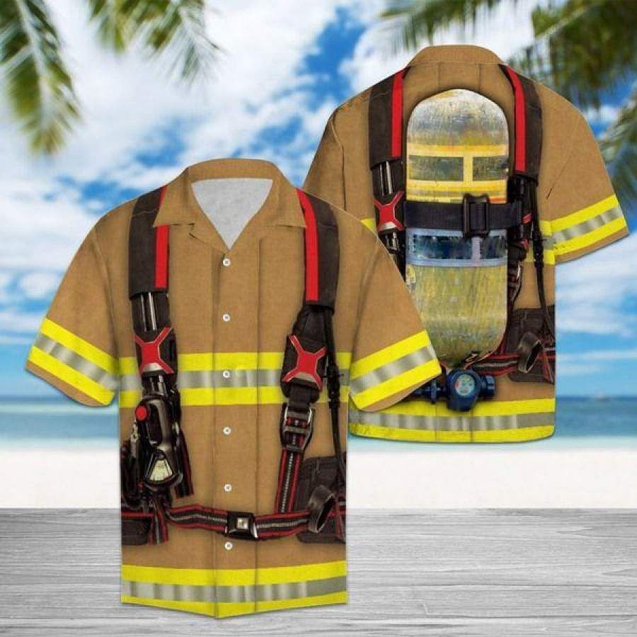 Proud Firefighter Outfit Hawaiian Aloha Shirts