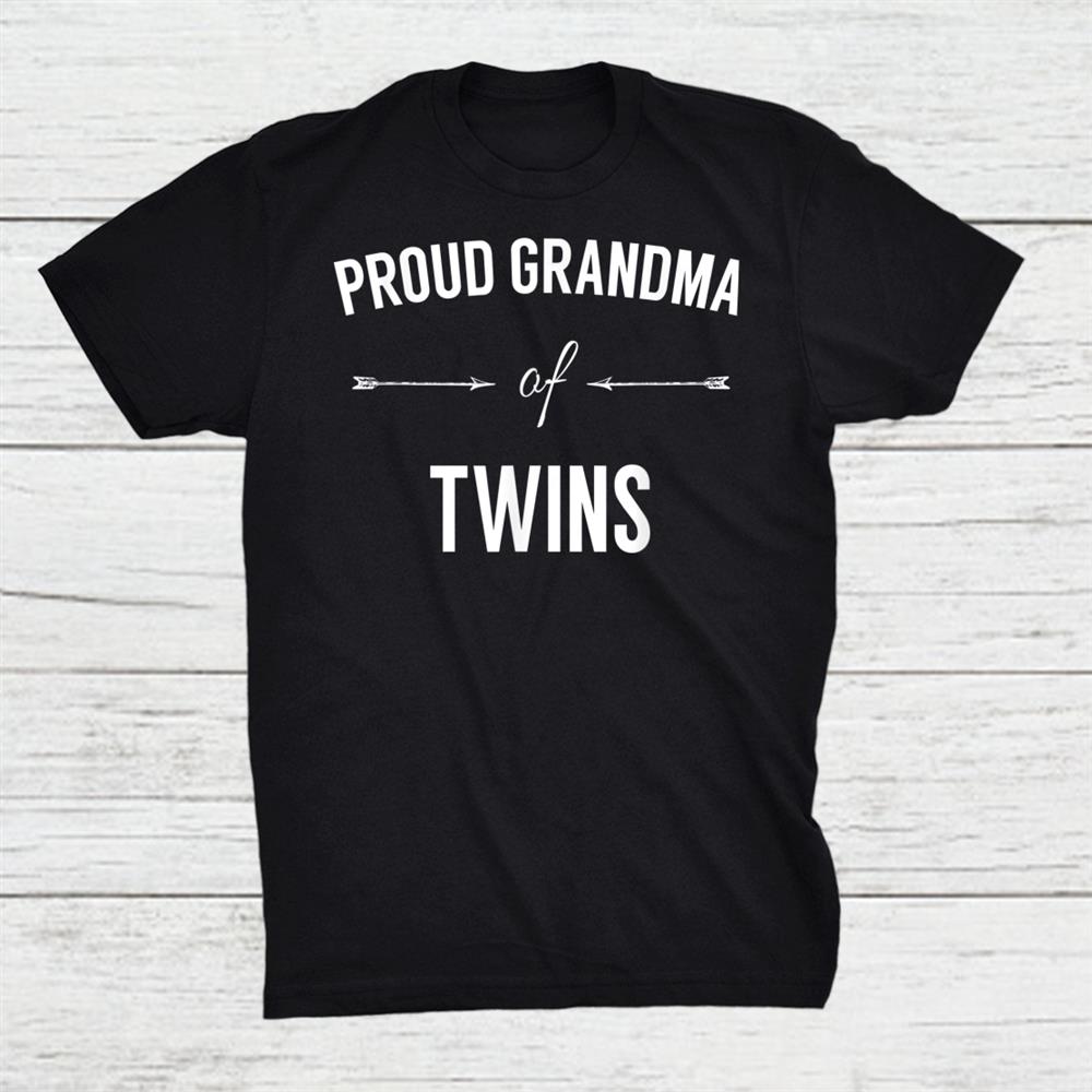 Proud Grandma Of Twins Shirt Twins Pregnancy Announcement