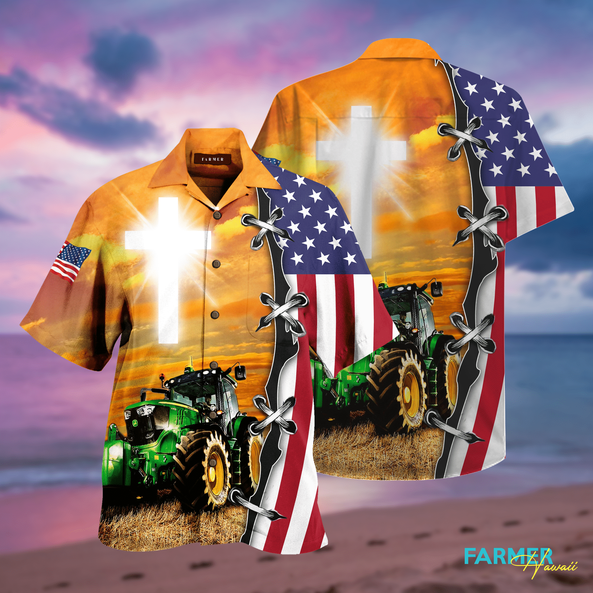 Proud To Be A Farmer Hawaiian Aloha Shirts #v