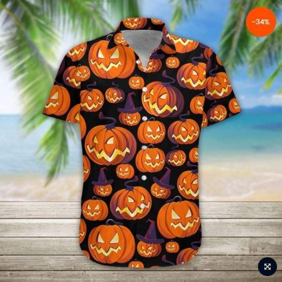 Pumpkin Hawaiian Aloha Shirts #v