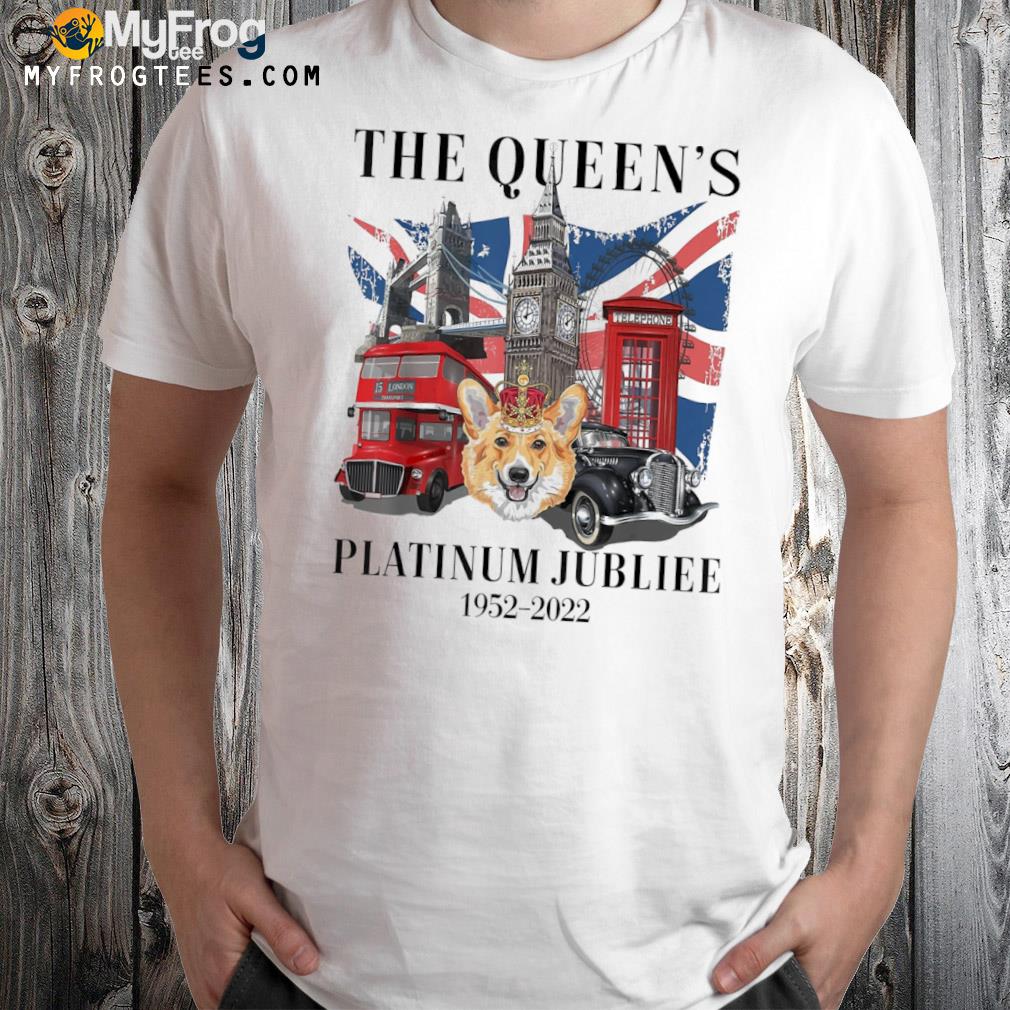 Queen platinum jubilee 19522022 union Jack uk landscapes shirt