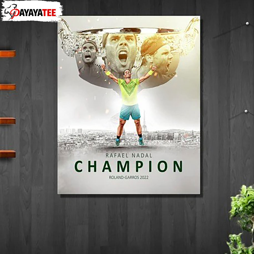 Rafael Nadal Poster Roland Garros 2022 Champion Canvas