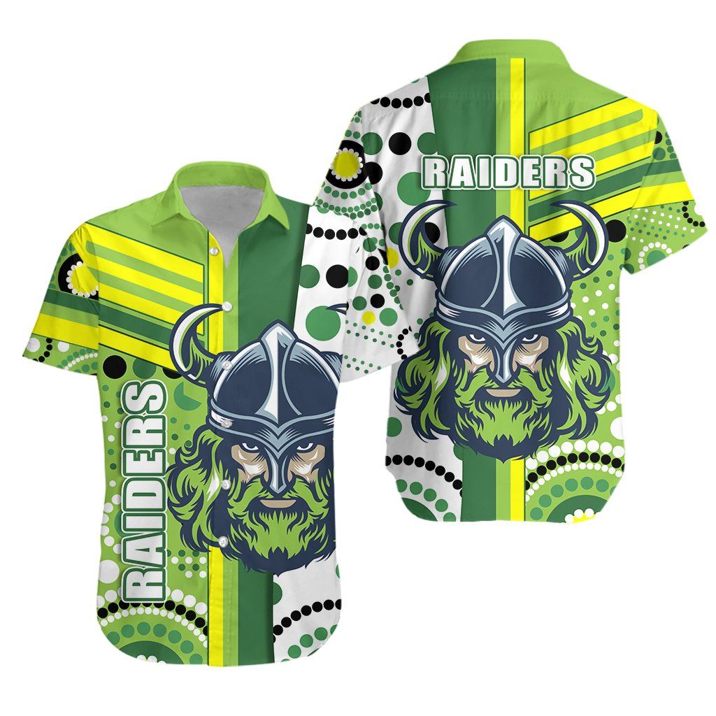 Raiders Viking Hawaiian Shirt Canberra Indigenous K13