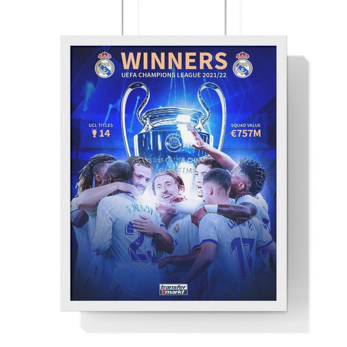 Real Madrid Winners Champions League 2022 Canvas