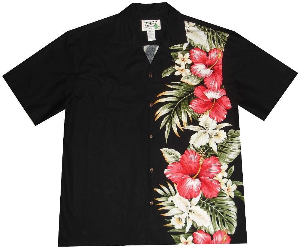 Red Hibiscus And Orchid Hawaiian Shirt