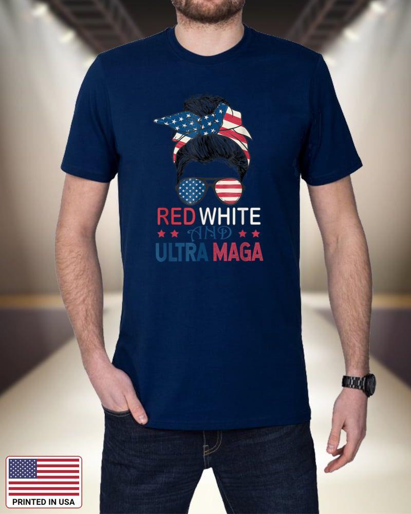 Red White And Ultra Maga USA Messy Bun_1 EbGqe