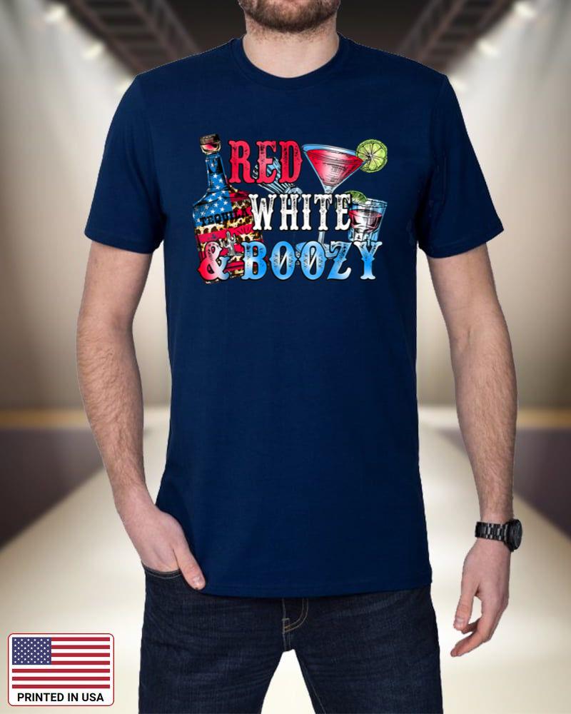 Red White Boozy American Flag US Lover 0PGO2