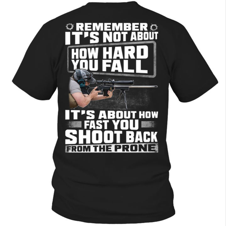 Remember It’s not about how hard you fall It’s about how fast you shoot back – Shooter
