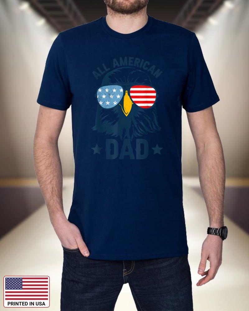 Retro All American Dad 4th of July Shirt Daddy Eagle USA luRnL
