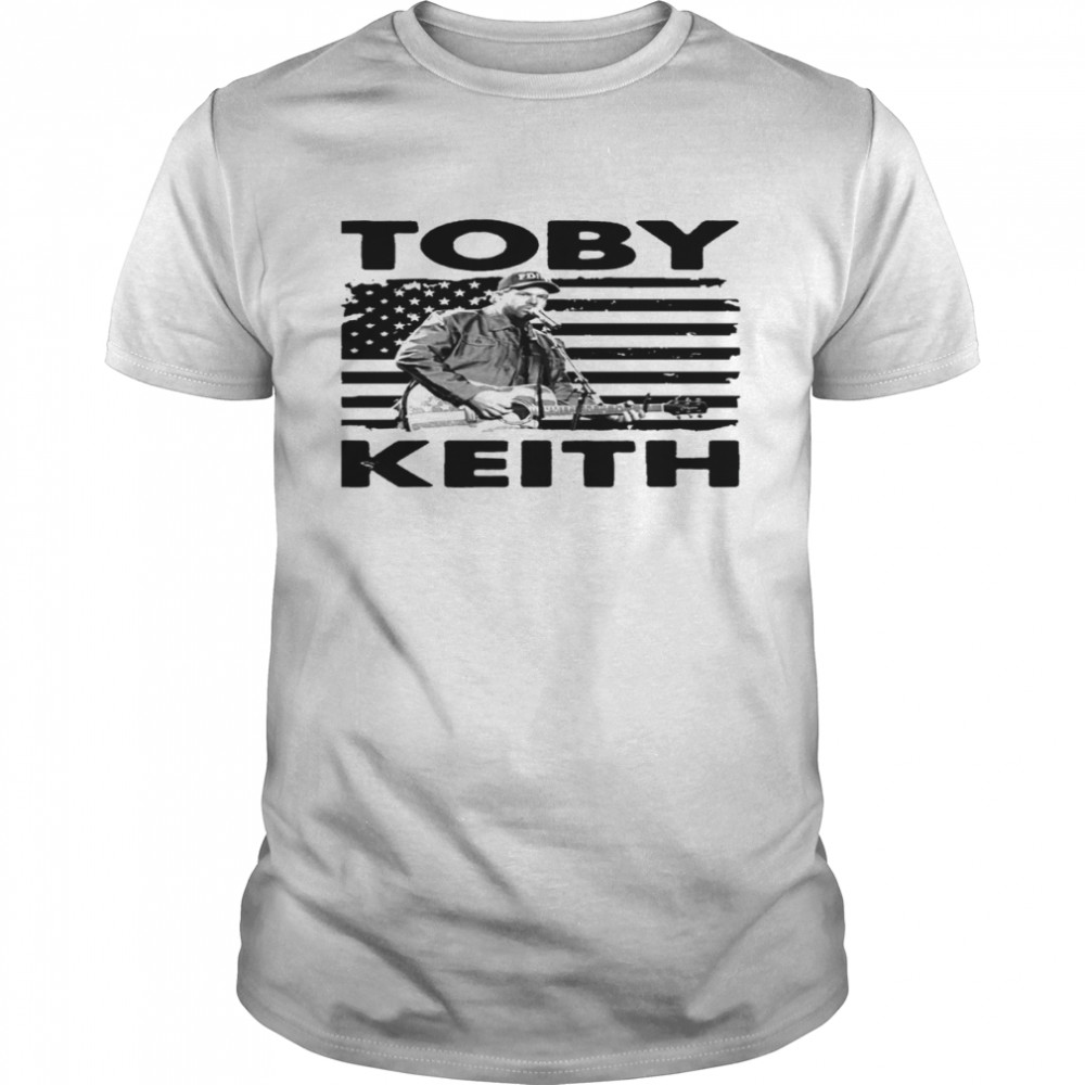 Retro American Flag Cowboy Guitar Music Toby Keith shirt