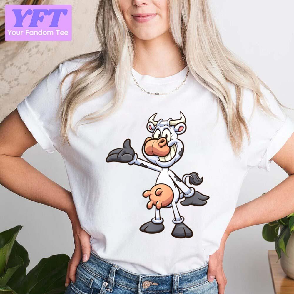Retro Cow Posing Animaniacs Unisex T-Shirt