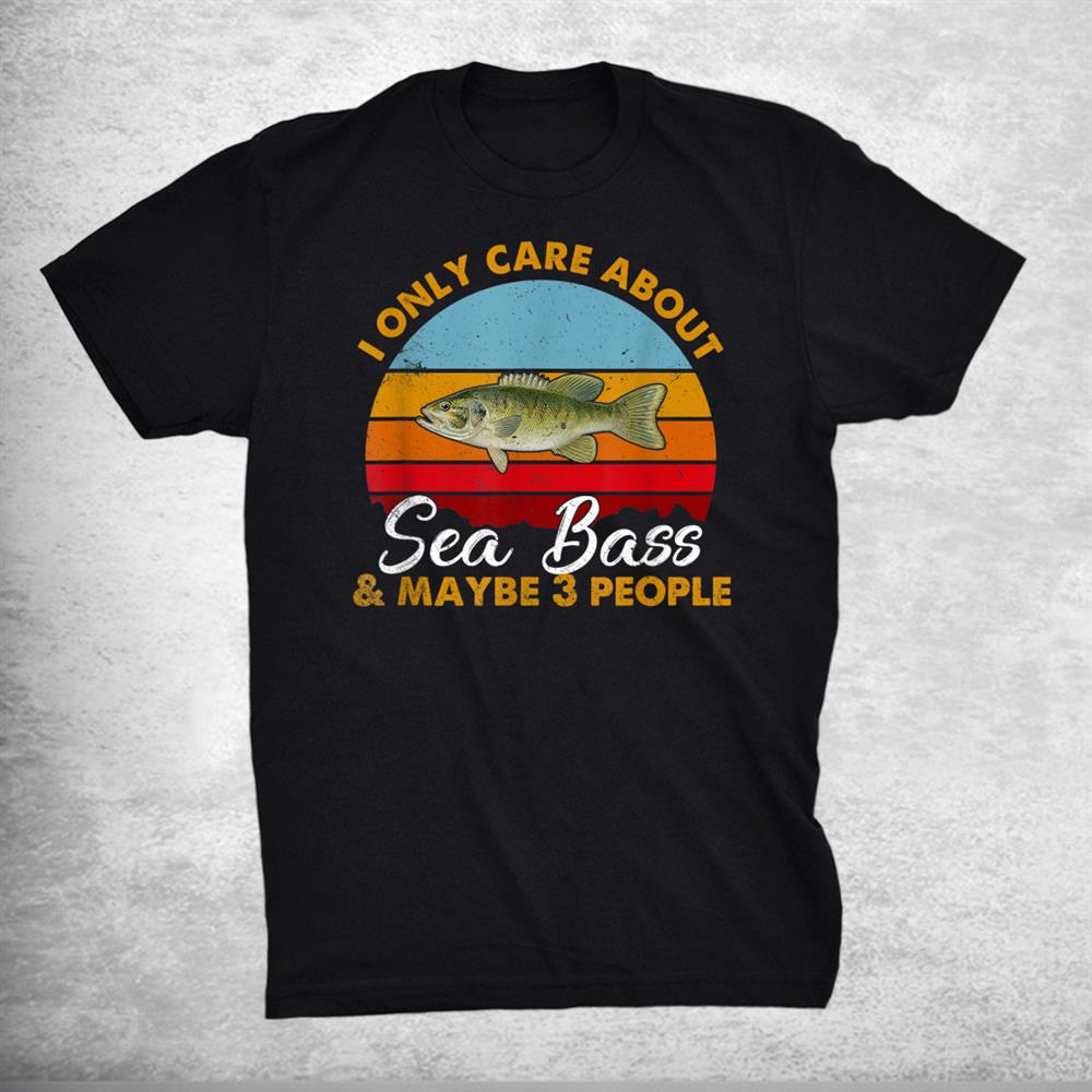 Retro Style Sunset Sea Bass Shirt