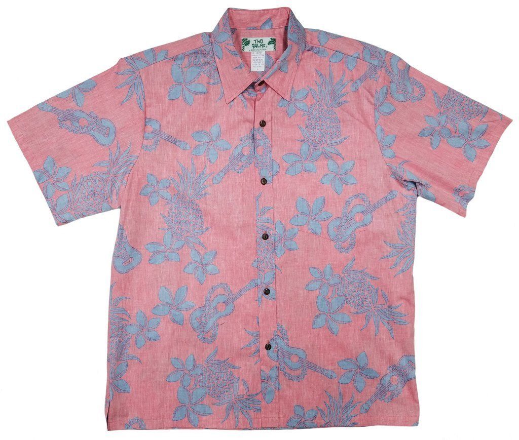 Reverse Ukulele Party Button Up Hawaiian Shirt