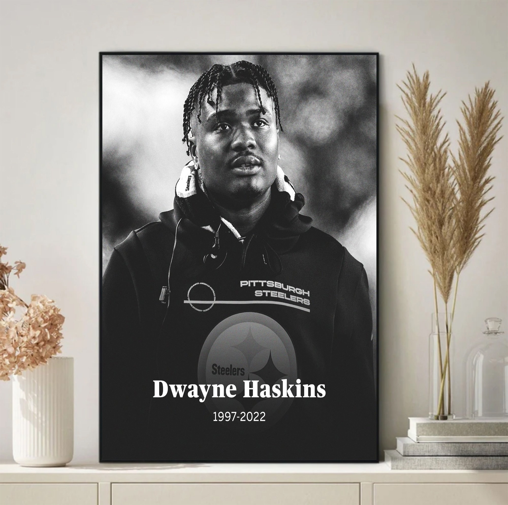 RIP Dwayne Haskins Poster Score Football Wall Art
