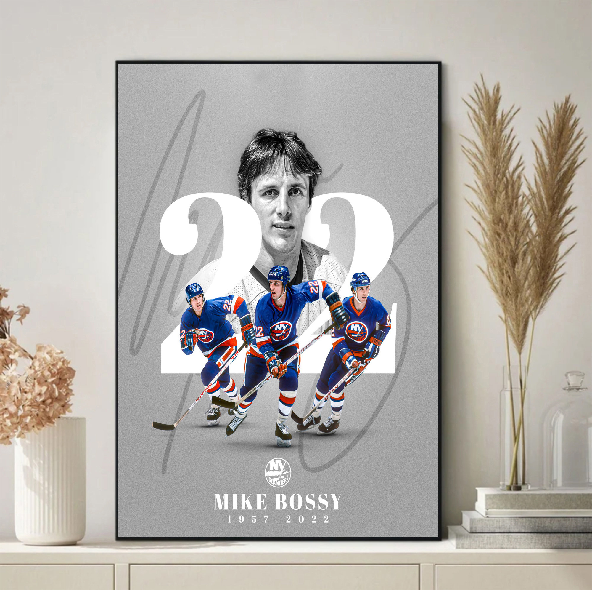 RIP Mike Bossy 1957 2022 Thank You For The Memorie Poster Wall Art Print