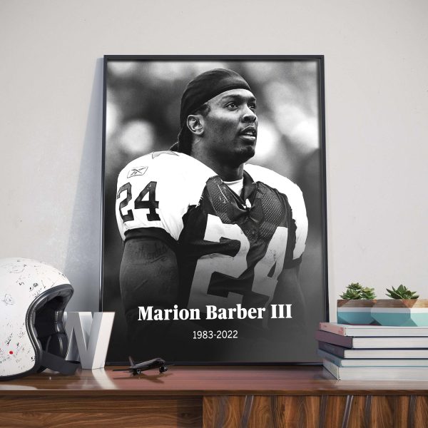 RIP RB Marion Barber III 38 Years 1983 2022 Home Decor Poster Canvas