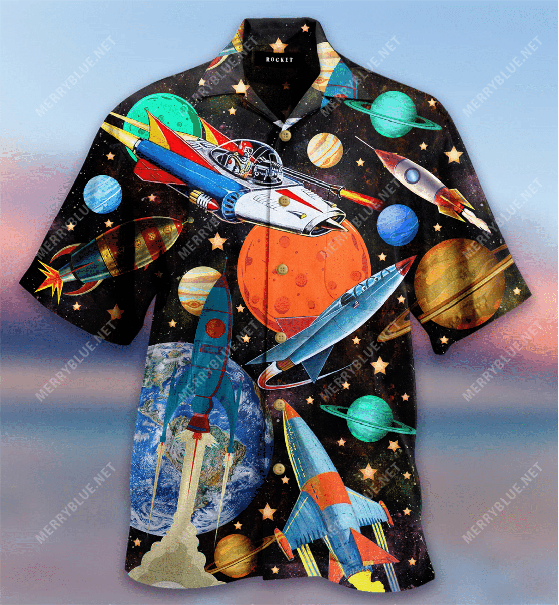 Rocket To Heaven Hawaiian Shirt