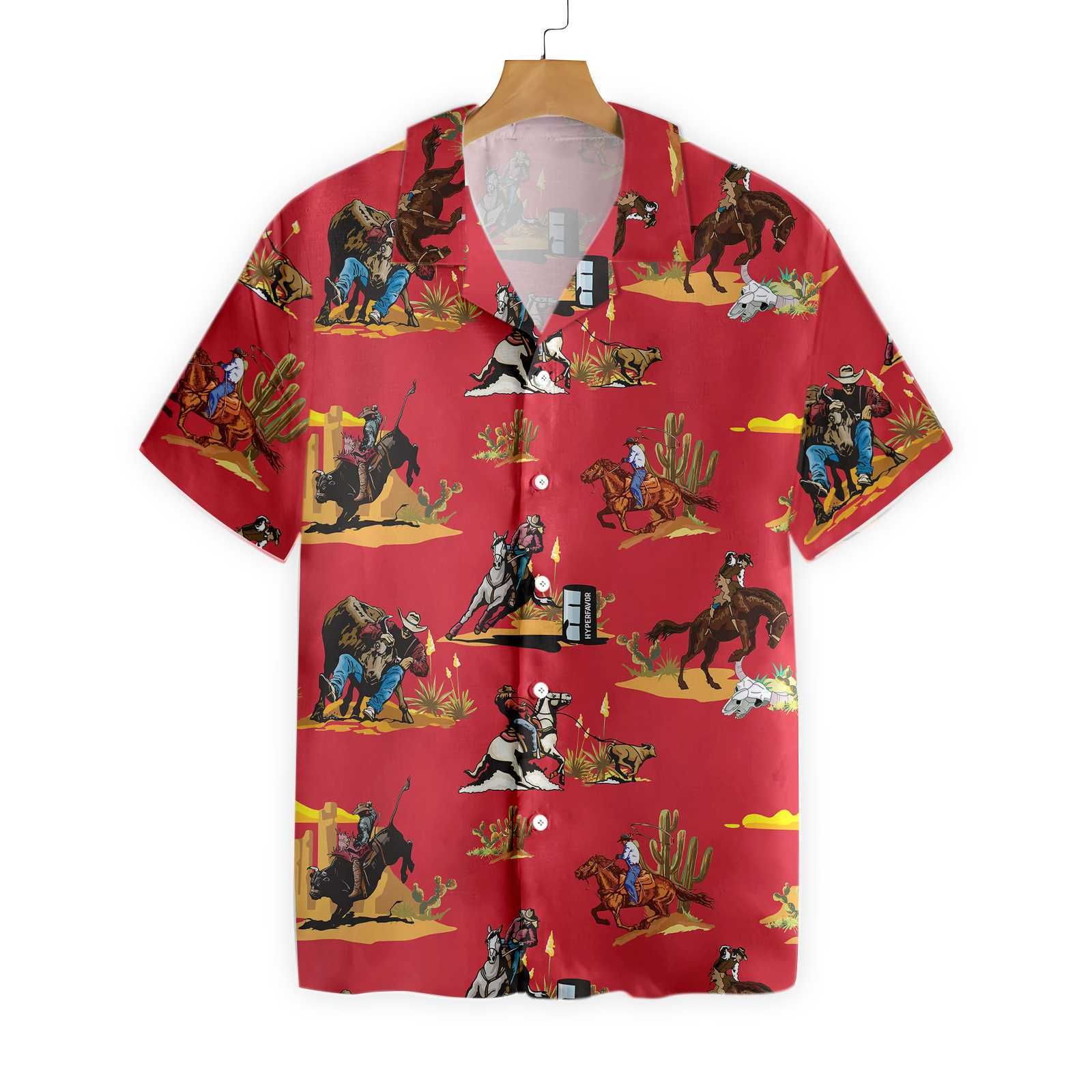 Rodeo Seamless Pattern Ez16 1902 Hawaiian Shirt