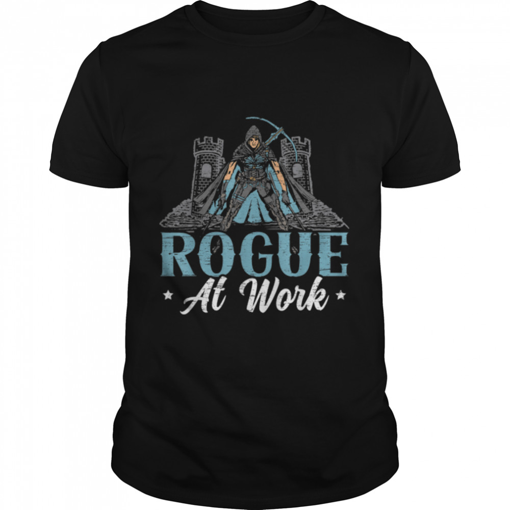 Rogue Tabletop Board Game RPG Gamer Gaming Dice Dungeon T-Shirt B09XBLQL3L