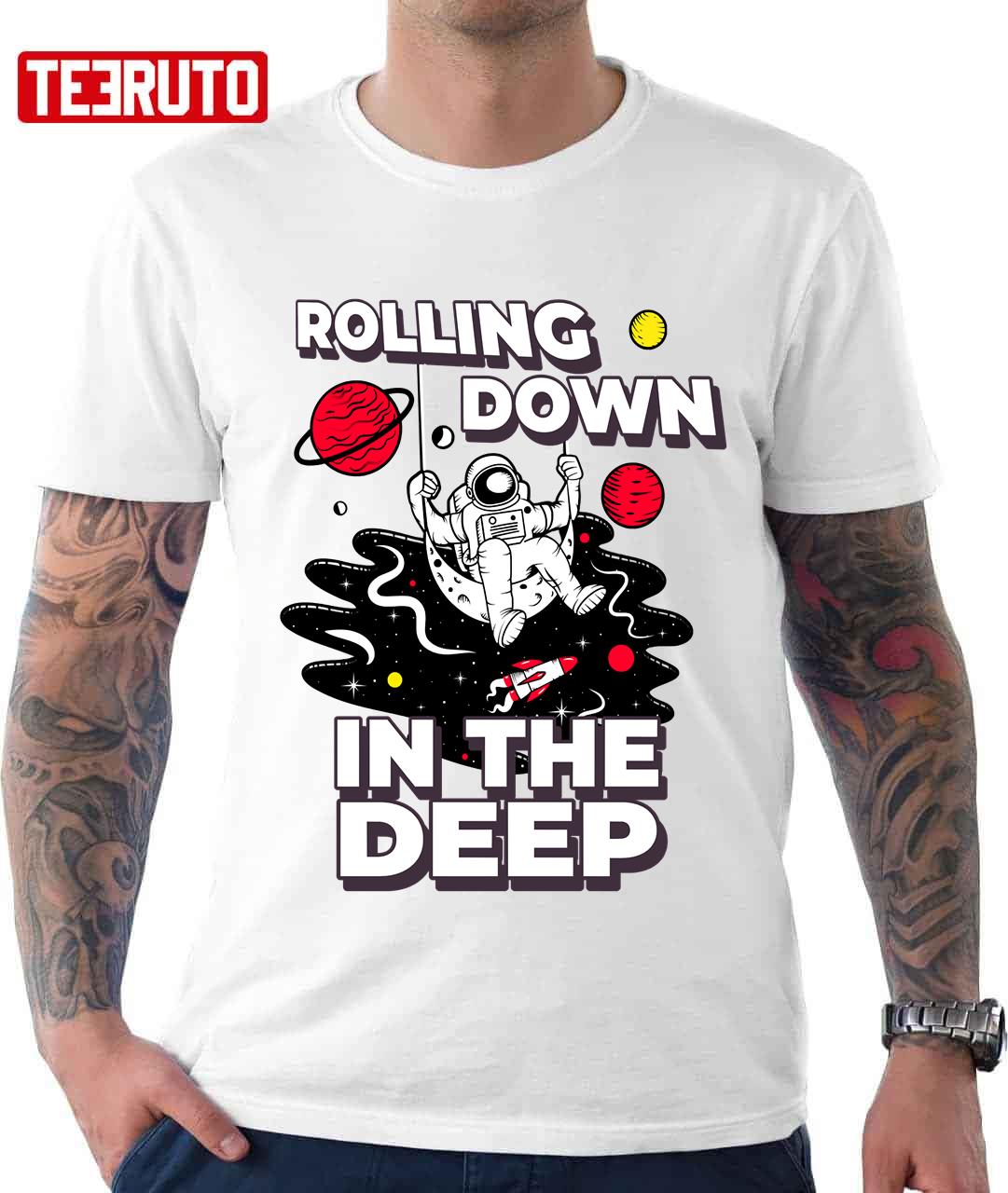 Rolling Down In The Deep Astronaut Unisex T-Shirt