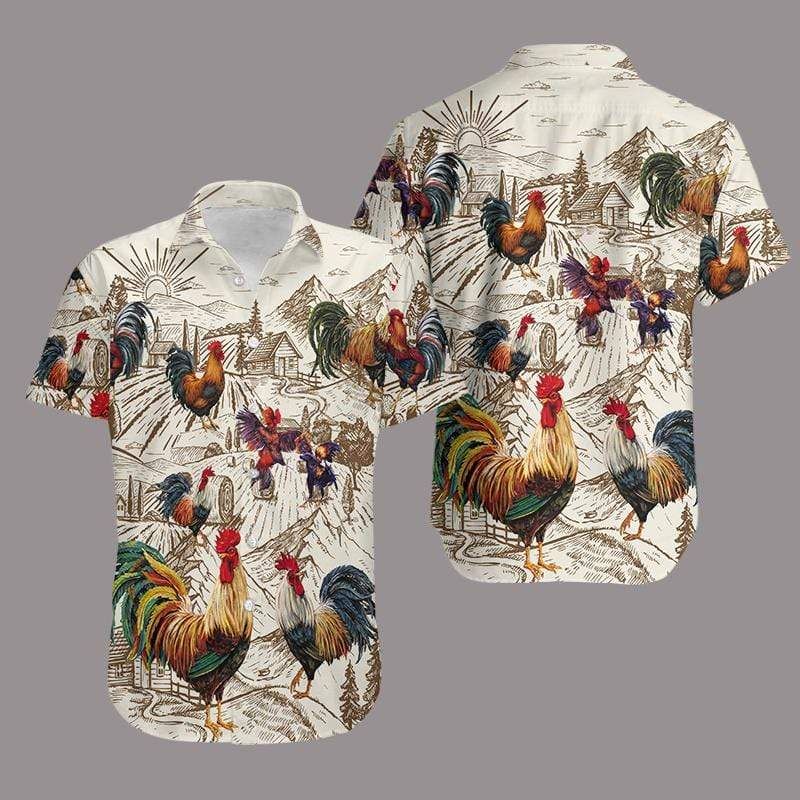 Retro Vintage Chicken Roosters Shirt Farmer Shirt Gift For Her Funny Rooster Shirt Rooster Wearing Sunglasses Gift For Him