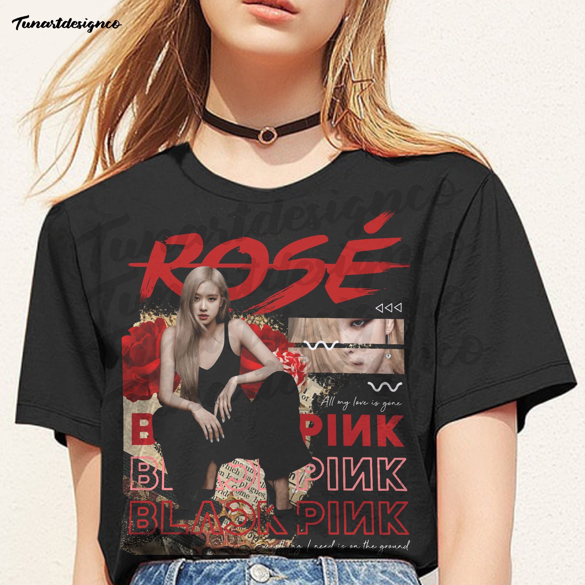 Rosé Blackpink Korean Music Pop Fan Blink Unisex T-Shirt