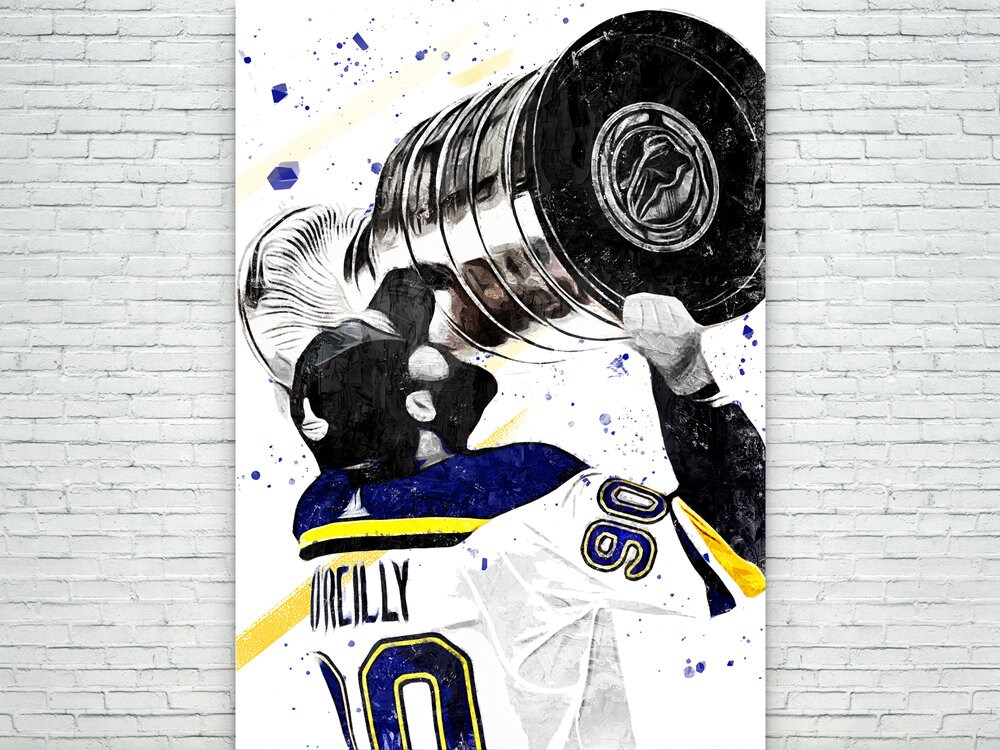 Ryan O'Reilly St Louis Blues Poster  Sports Art Print, Hockey Poster, Kids Decor, Man Cave, Canadian Hockey Player, Stanley Cup