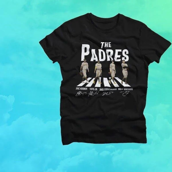 San Diego Padres The Padres Player Abbey Road Signatures Shirt Black