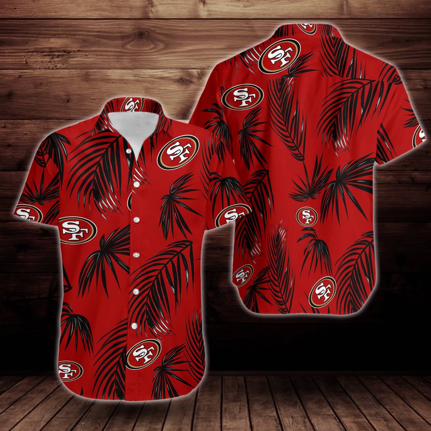 San Francisco 49ers Flower Short Sleeve Hawaiian Shirt Big And Tall Hawaiian Shirts