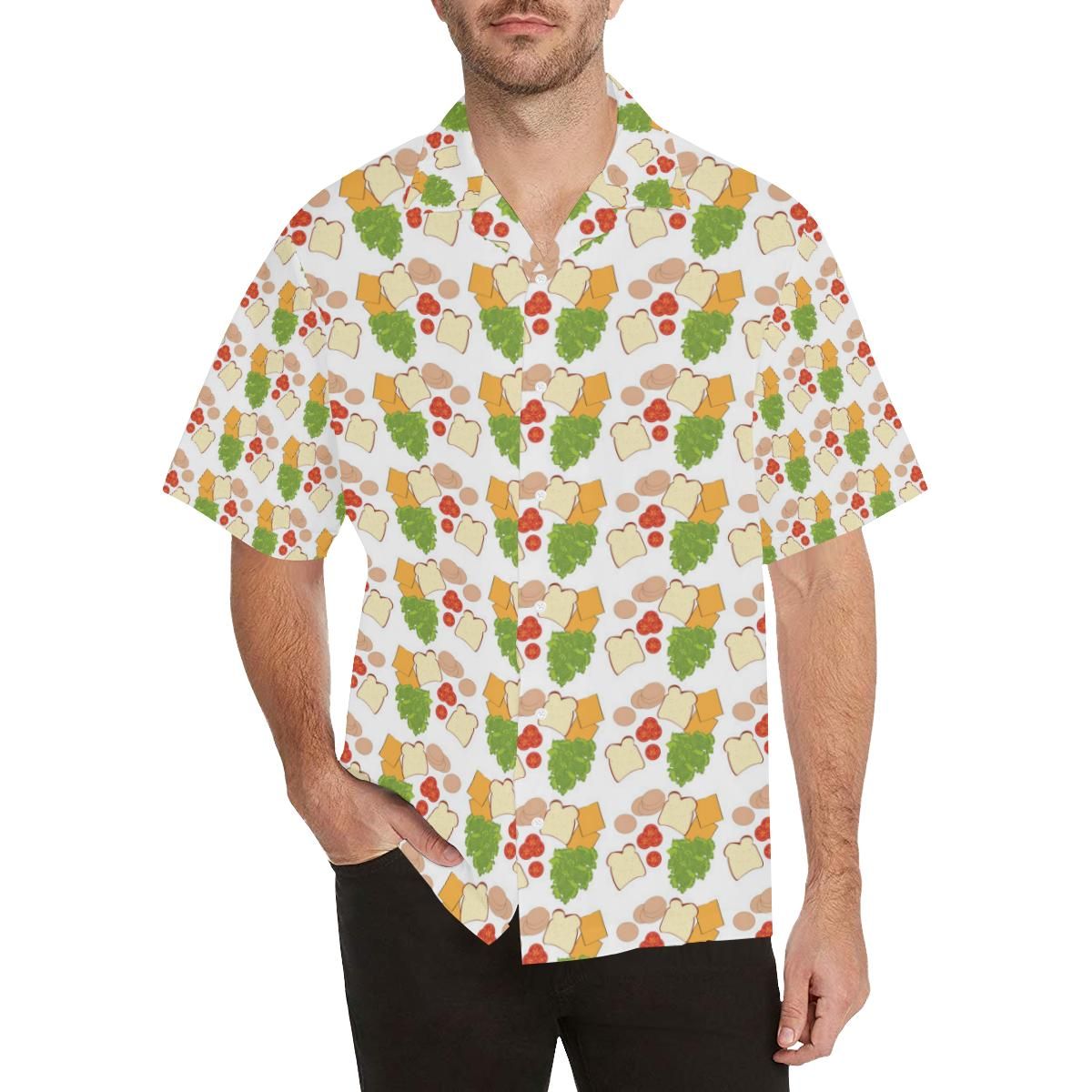Sandwich Pattern Print Design 02 Men’s All Over Print Hawaiian Shirt (model T58)